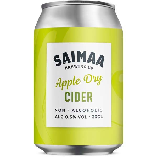 Saimaa Apple Dry Non-Alcoholic Cider alkoholiton siideri 0,3% 330ml
