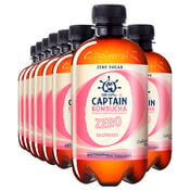 The Gutsy Captain Kombucha Raspberry Zero fermentoitu teejuoma 400ml