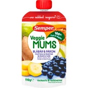 Semper Veggiemums mustikka- ja päärynäsose 6kk 110g