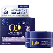 NIVEA Q10 Anti-Wrinkle Sensitive hajusteeton yövoide 50ml
