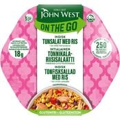 John West On The Go Intialainen tonnikala-riisisalaatti 220g