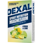 Dexal Sport Nutrition Magnesium+B imeskelytabletti lemon-lime 30tabl/45g
