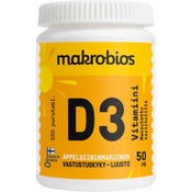 Makrobios 50mcg D3-vitamiini purutabletti 150tabl/53g