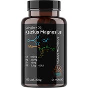 Qi Nordic Kalcius Magnesius vitamiini- ja kivennäisaine ravintolisä 100tabl/230g