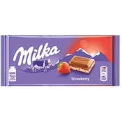 Milka Strawberry maitosuklaalevy 100g