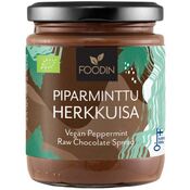 Foodin Piparminttu Herkkuisa hasselpähkinä-raakasuklaalevite luomu 230g