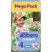 74 kpl, Libero Comfort koko 4 (7-12kg) teippivaippa