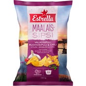 Estrella Maalaissipsi valkosipuli, ruohosipuli & chili perunalastu 180g