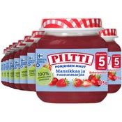 Piltti Pohjoisen Maut Mansikkaa & Ruusunmarjaa marjasose 5kk 125g