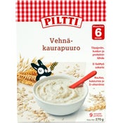 Piltti Kaurapuuro täysjyvästä puurojauhe 5kk 270g
