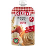 Piltti Hedelmäinen Puuro Omena & Banaani lasten valmispuuro 6kk 110g