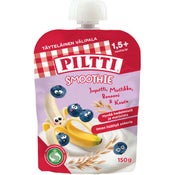 Piltti Smoothie Jogurtti-mustikka-banaani-kaura 1,5v+ annospussi 150g