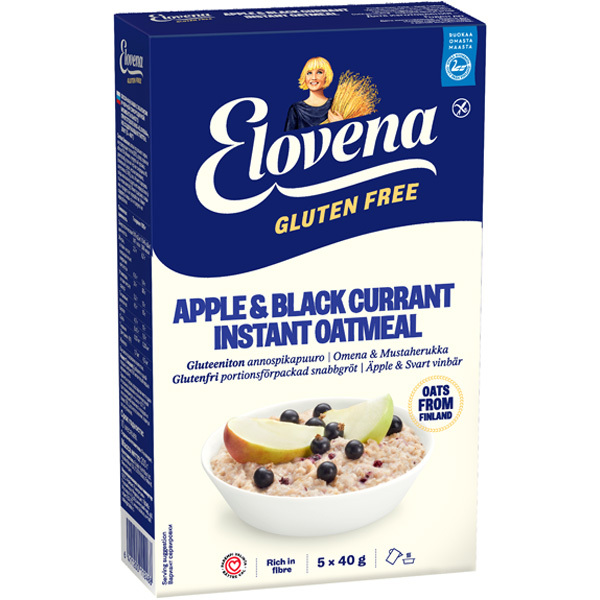Elovena Omena & Mustaherukka annospikapuuro gluteeniton 5x40g